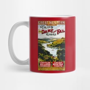 Vintage Travel Poster - Dart and Fal Rivers Mug